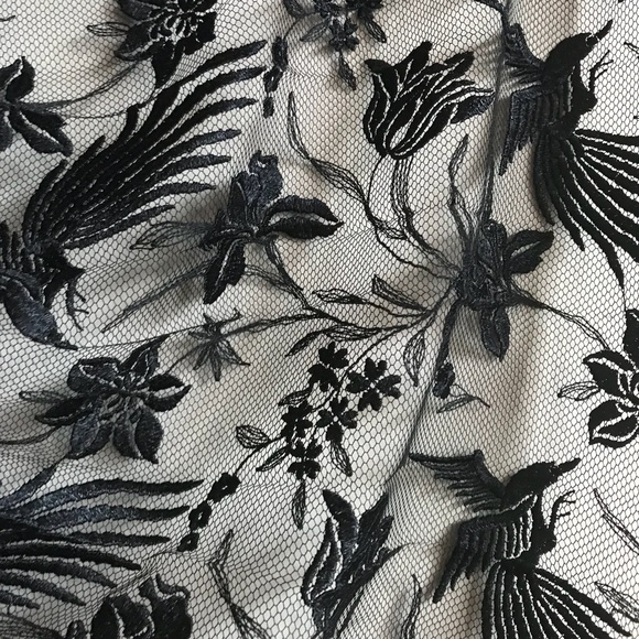 Size 8- A.L.C Velvet & Embroidered Lace Dress - Picture 6 of 7